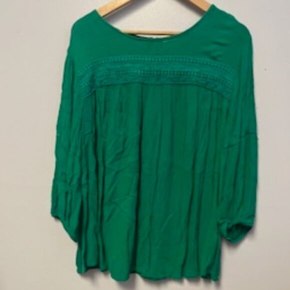 St. John's Bay Tops - 0524-15 Emerald Green Blouse
